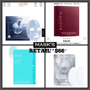 MASKS: TULA, Lancôme, Wander Beauty, SkinMedica